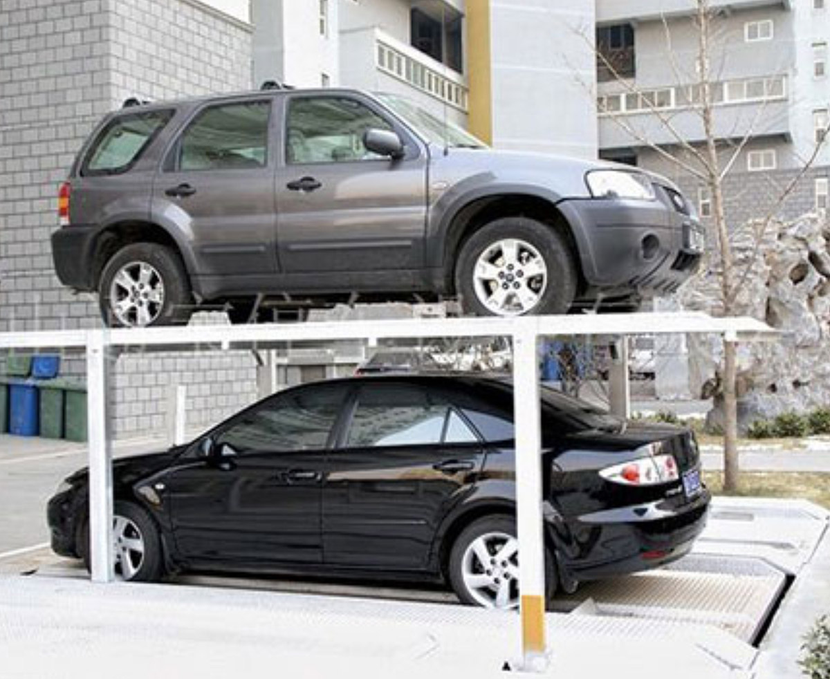 抚顺自动停车地坑式简易升降两层立体停车设备