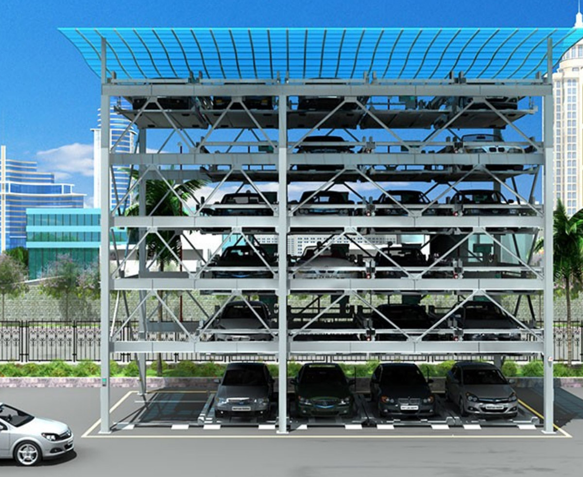 杭州自动停车四至六层升降横移机械式立体停车设备